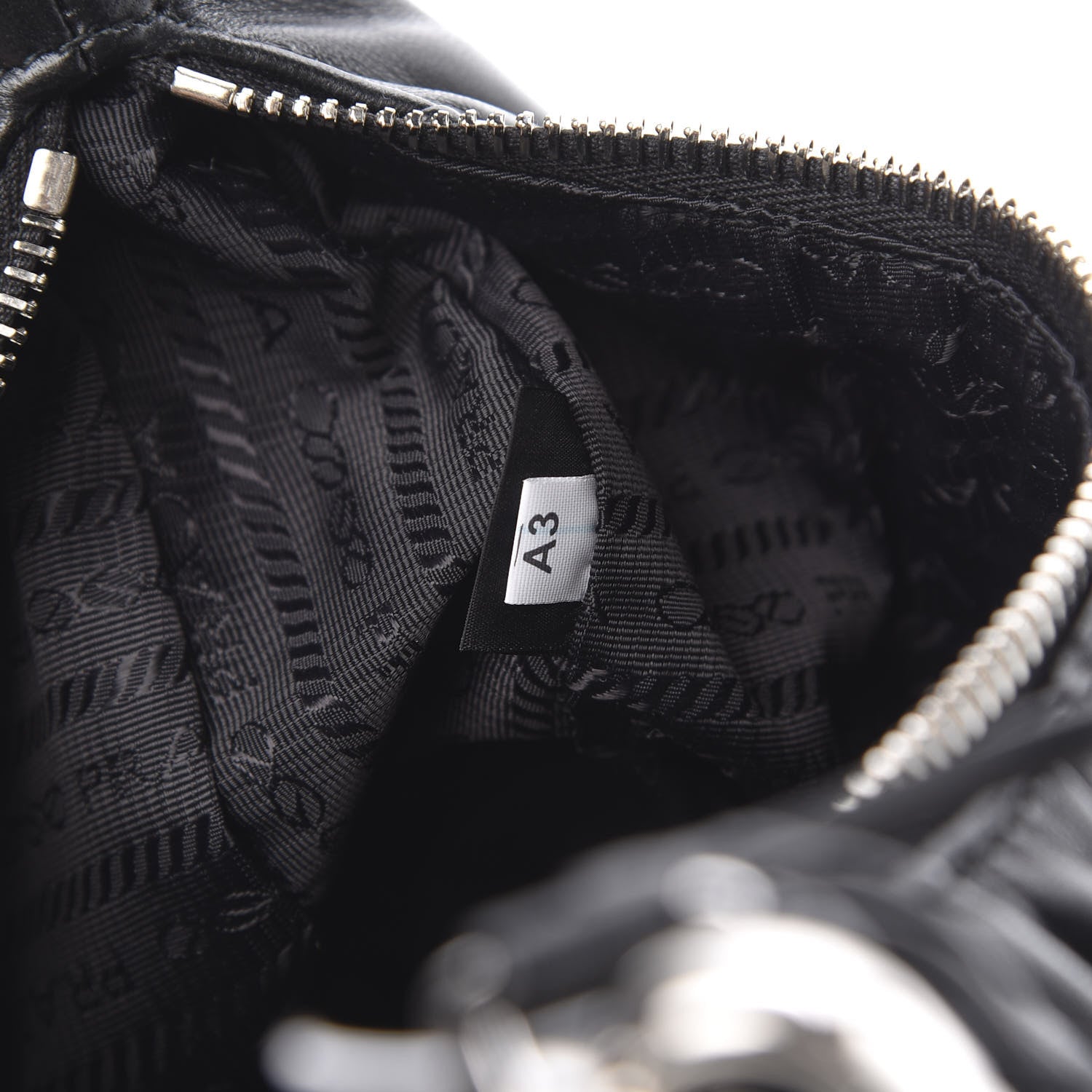 Prada Nappa Gaufre Re-Edition 2005 Shoulder Bag Black 8 of 11