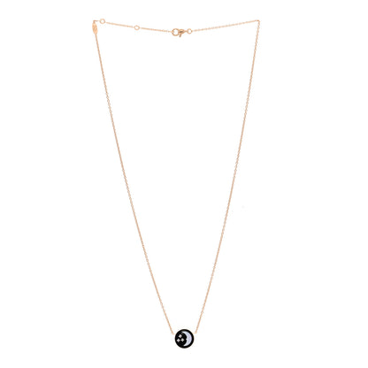 Christian Dior 18K Yellow White Gold Diamond Black Onyx Mother of Pearl Rose Celeste Pendant Necklace 4 of 9