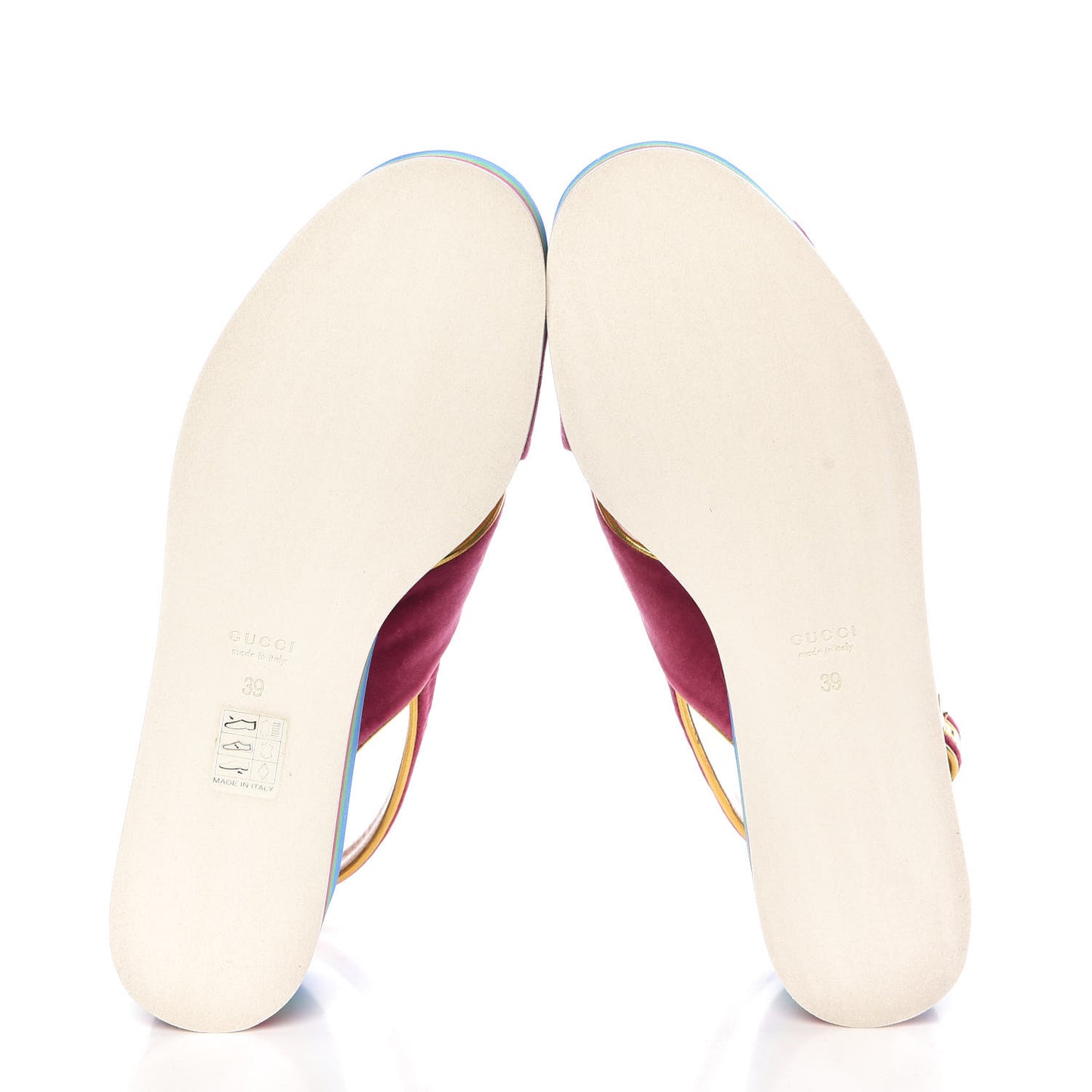 Velvet Crossover Platform Sandals 39 Light Raspberry Rose Oro