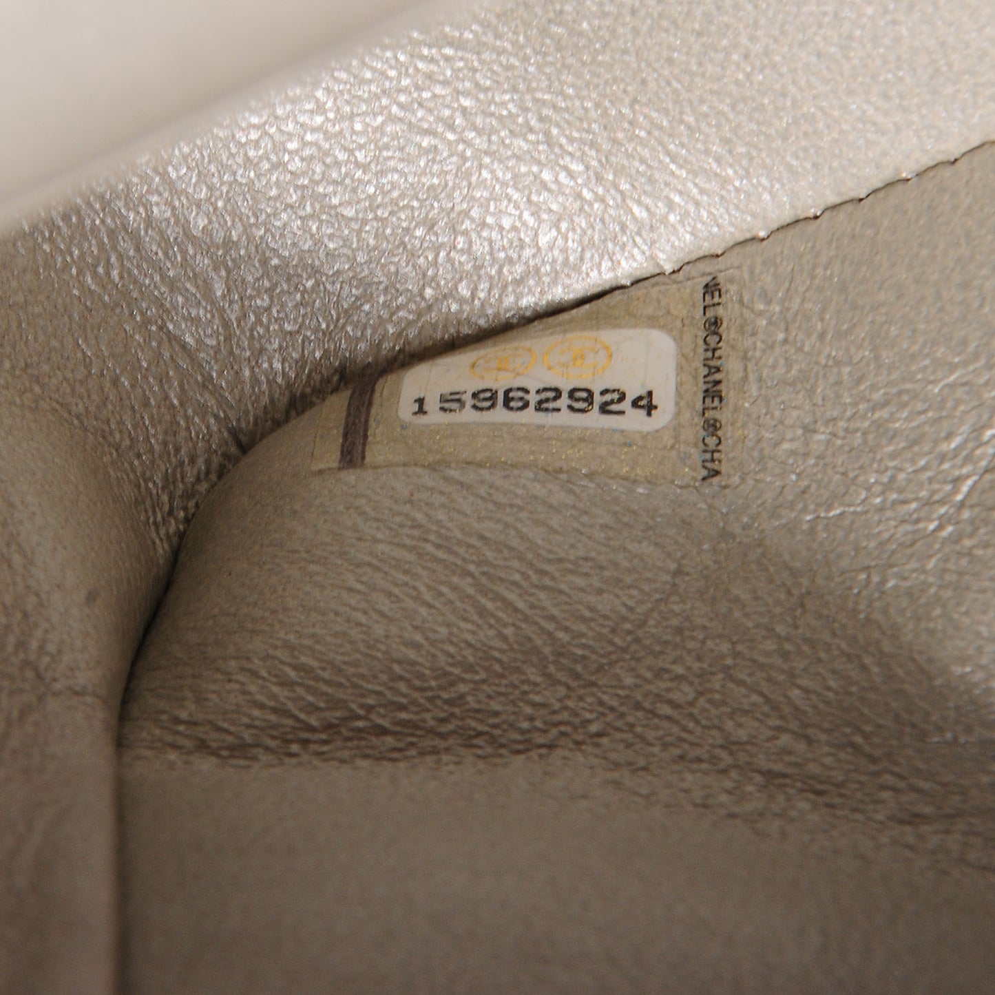 Iridescent Calfskin Medium Double Flap Light Gold