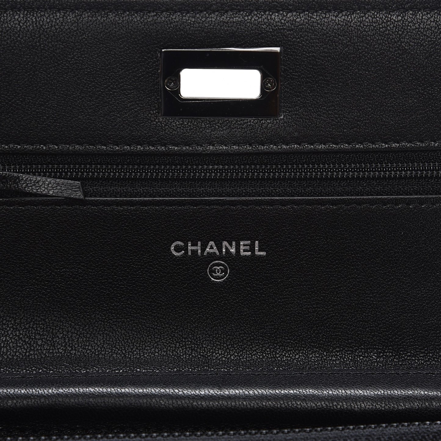 Sheepskin Chevron Reissue Wallet On Chain WOC So Black