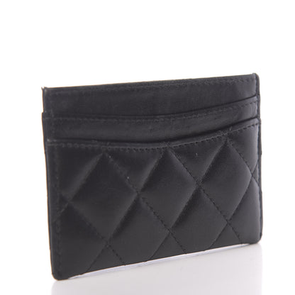 Chanel Lambskin Quilted Card Holder Black 3 of 9