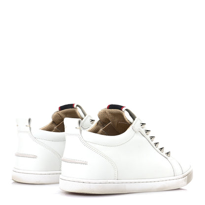 Christian Louboutin Calfskin Mens F.A.V Fique A Vontade Flat Sneakers 39.5 White 4 of 9