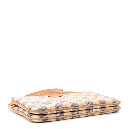 Louis Vuitton Damier Azur Double Zip Pochette 4 of 9
