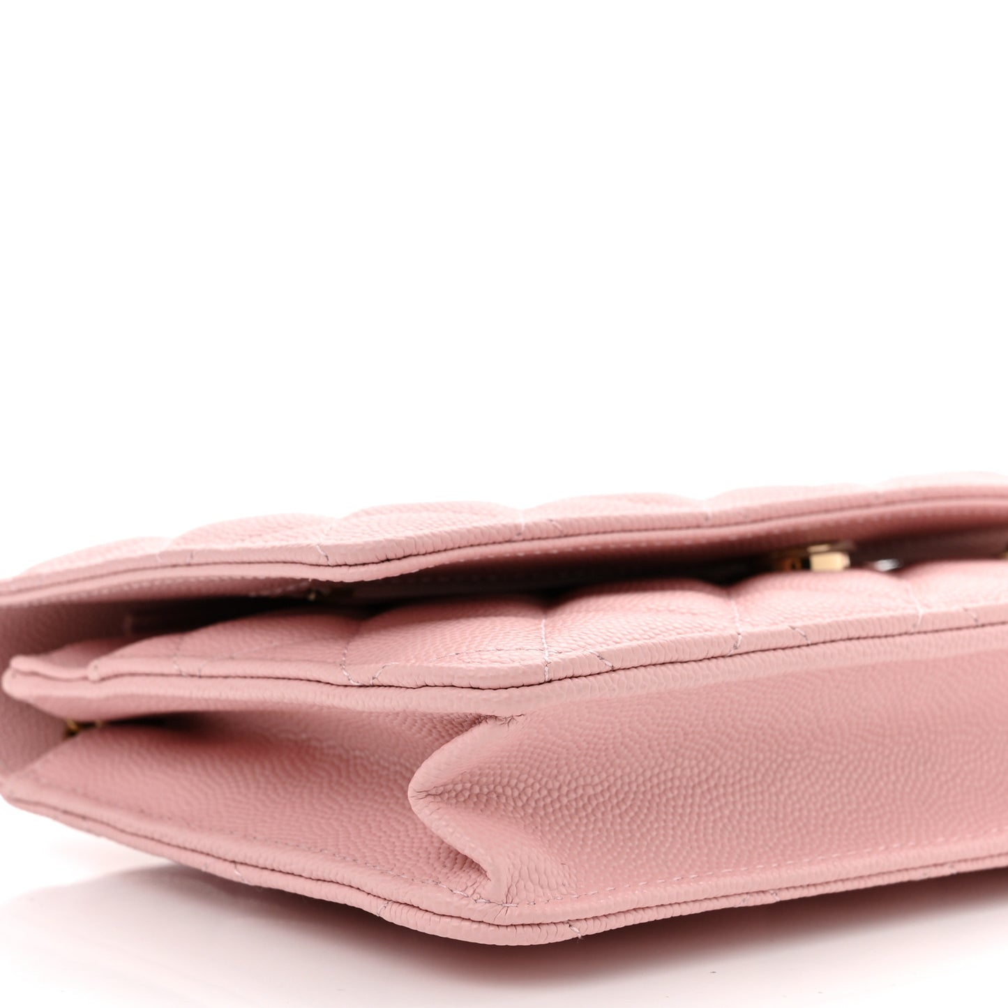 Caviar Quilted Wallet on Chain WOC Light Pink