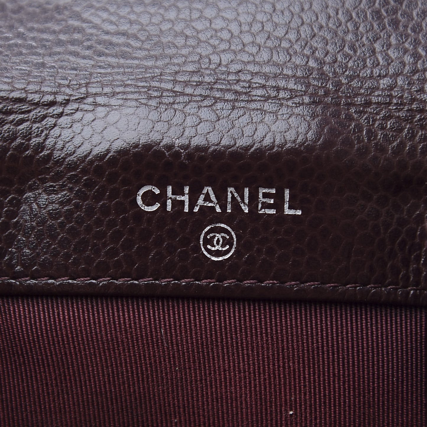 Caviar Timeless CC Compact Flap Wallet Burgundy