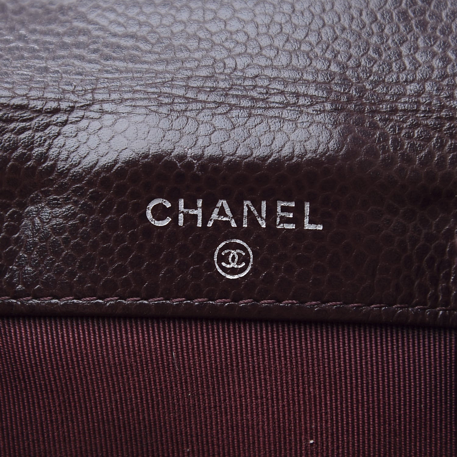 Chanel Caviar Timeless CC Compact Flap Wallet Burgundy 6 of 15