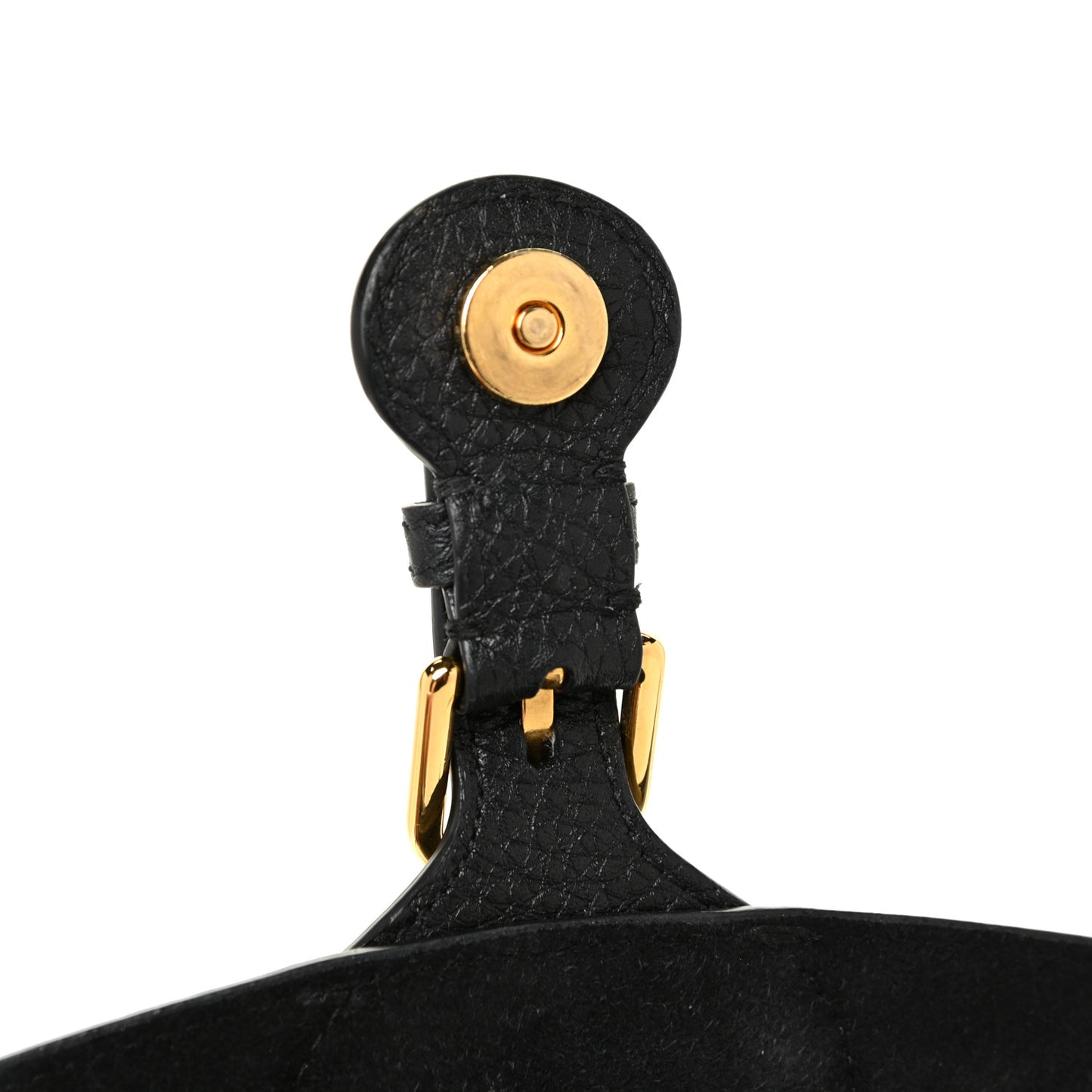 Grained Calfskin Medium Bobby Flap Black