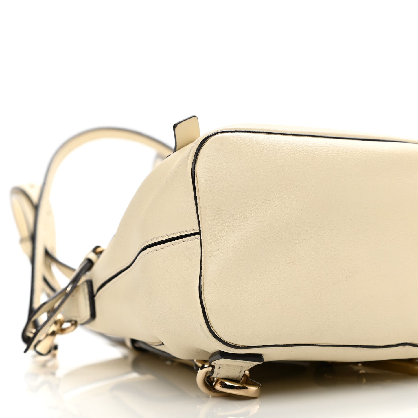 Suede Calfskin Mini Faye Backpack Off White