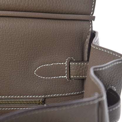 Hermes Taurillon Clemence Birkin 35 Etoupe 12 of 31