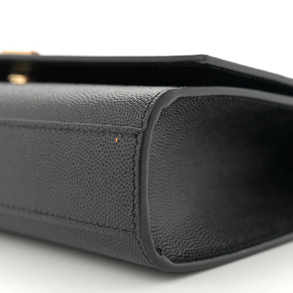 Saint Laurent Grain De Poudre Medium Classic Monogram Kate Satchel Black 10 of 12