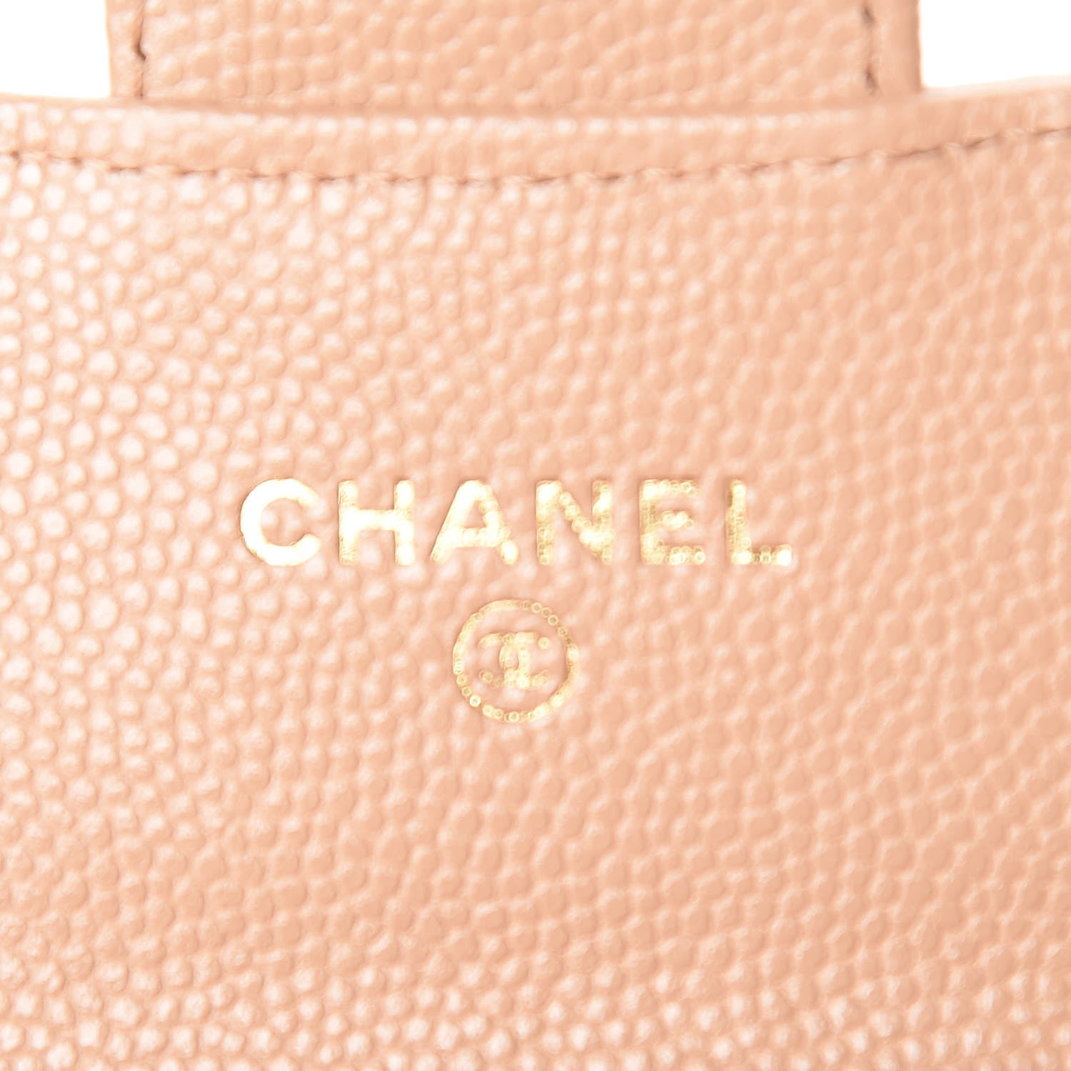 Chanel Caviar Quilted Flap Card Holder Wallet Beige 6 of 9