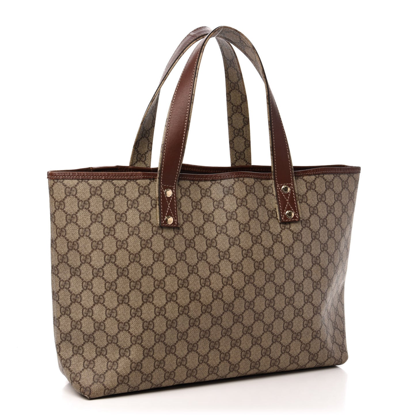 GG Plus Monogram Medium Signature Web Loop Tote Brown