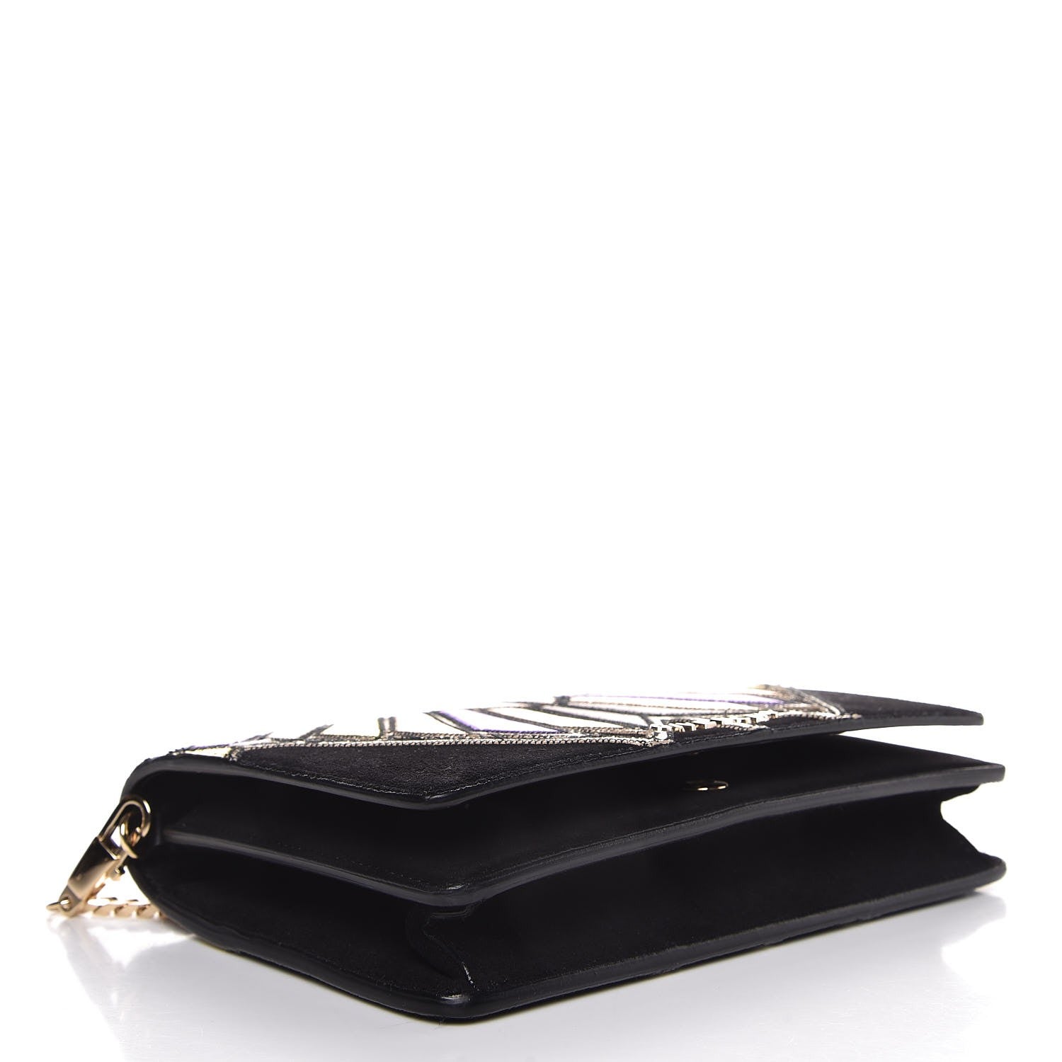 Givenchy Suede Calfskin Egyptian Print Mini Pandora Chain Wallet Multicolor 4 of 6