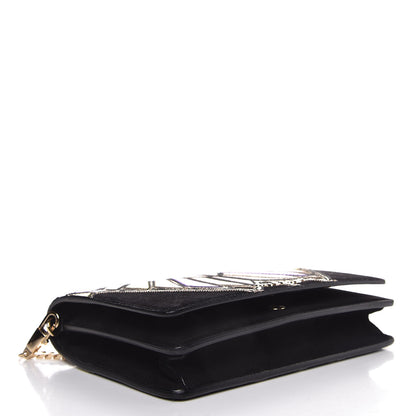 Givenchy Suede Calfskin Egyptian Print Mini Pandora Chain Wallet Multicolor 4 of 6