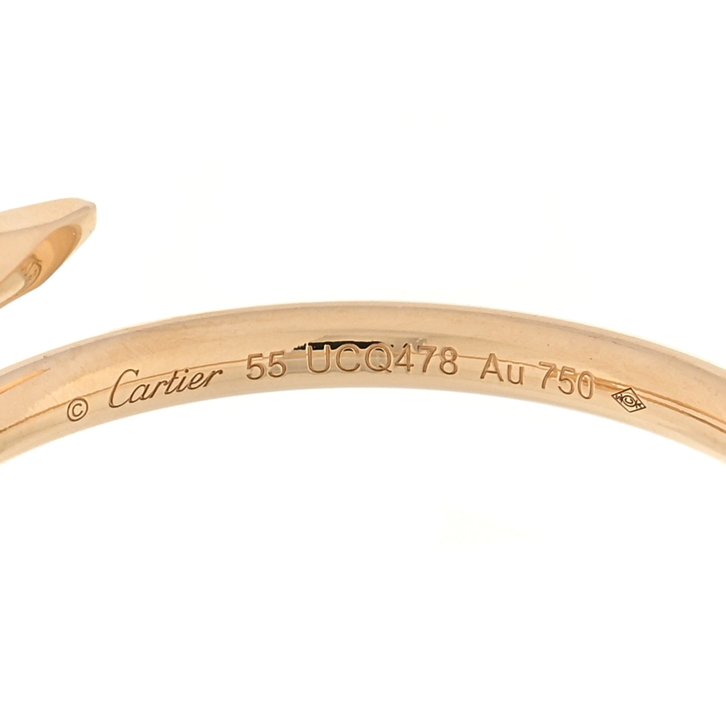 18K Yellow Gold Small Juste Un Clou Ring 55 7.25