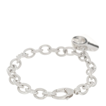 Gucci Sterling Silver G Heart Charm Link Bracelet 2 of 3