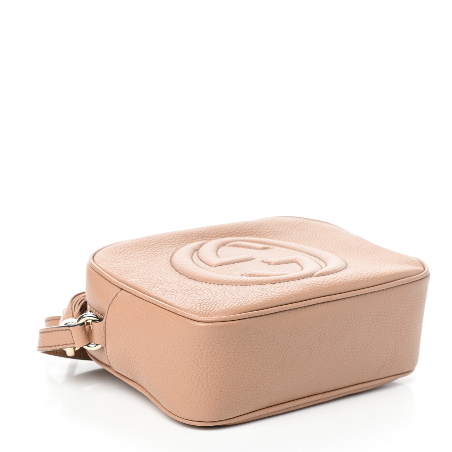 Pebbled Calfskin Small Soho Disco Bag Camelia