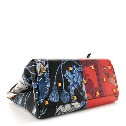 Salvatore Ferragamo Calfskin Elisabetta Piccolo Print Large The Studio Bag Red Multicolor 5 of 12