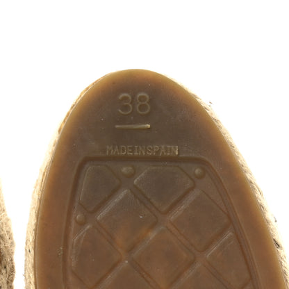 Chanel Lambskin CC Espadrilles 38 Beige Black 7 of 10