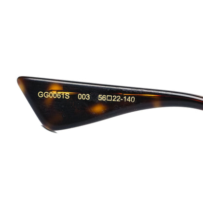 Gucci Metal Round Frame Sunglasses GG0061S Green Red 6 of 8