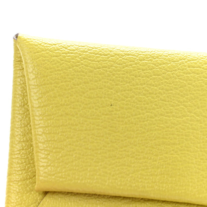 Hermes Chevre Mysore Bastia Coin Purse Lime 9 of 9