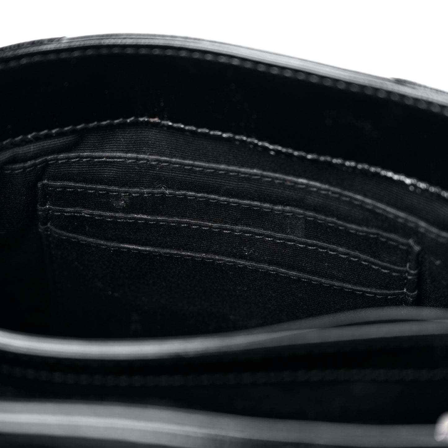 Patent Y Quilted Monogram Toy Loulou Crossbody Bag Black