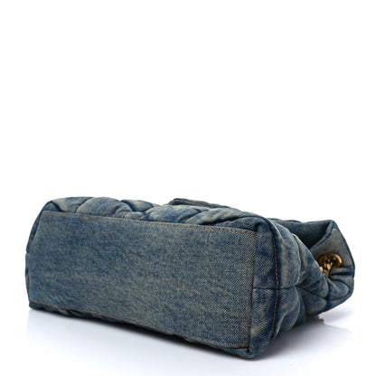 Saint Laurent Denim Quilted Small Loulou Puffer Monogram Chain Satchel Blue Cinnamon 7 of 7