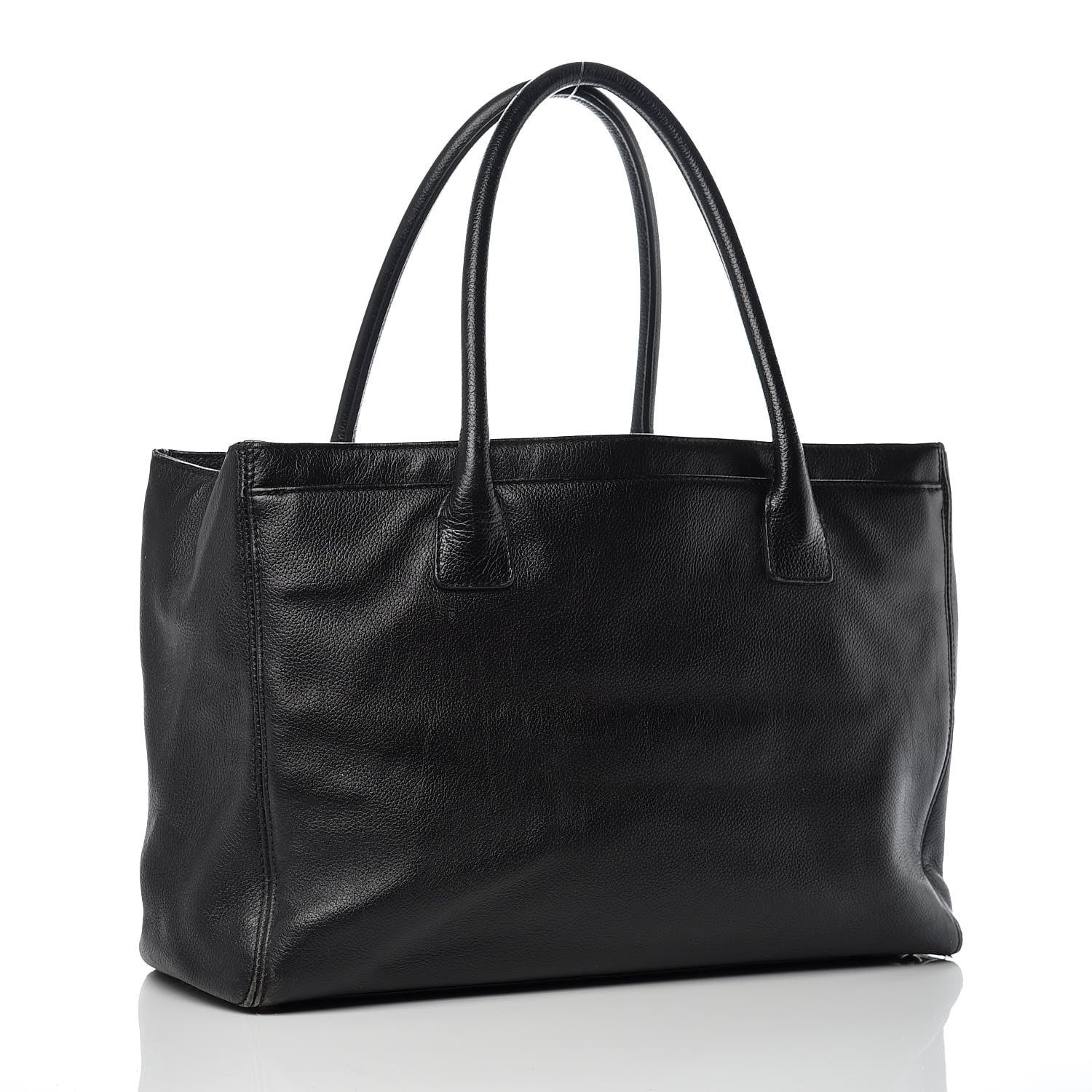 Chanel Calfskin Cerf Executive Shopper Tote Black 3 of 17