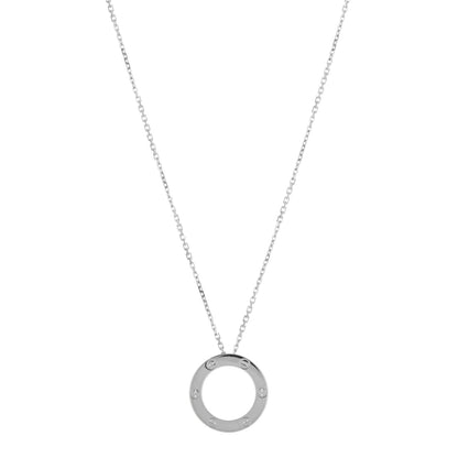 Cartier 18K White Gold LOVE Pendant Necklace 1 of 5