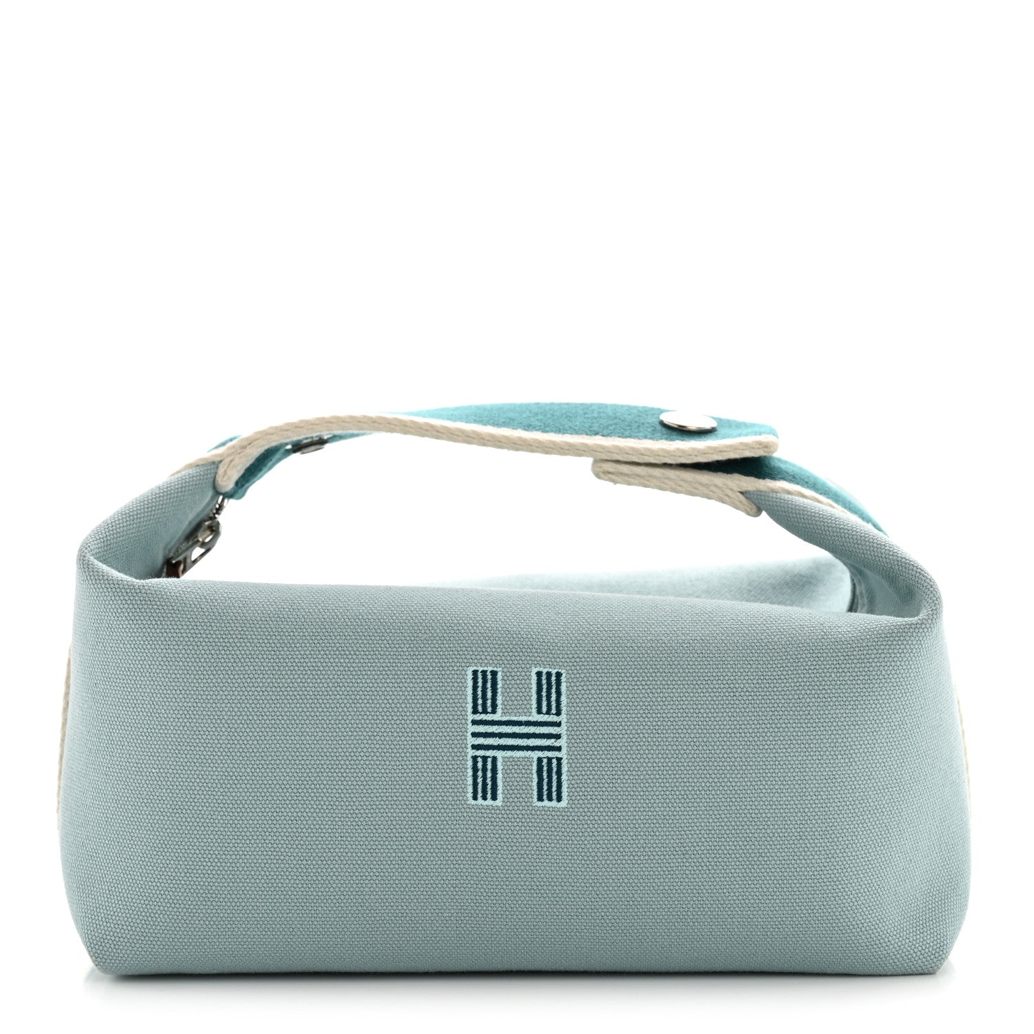 Hermes Canvas Small Bride-A-Brac Pouch Eucalyptus 1 of 8