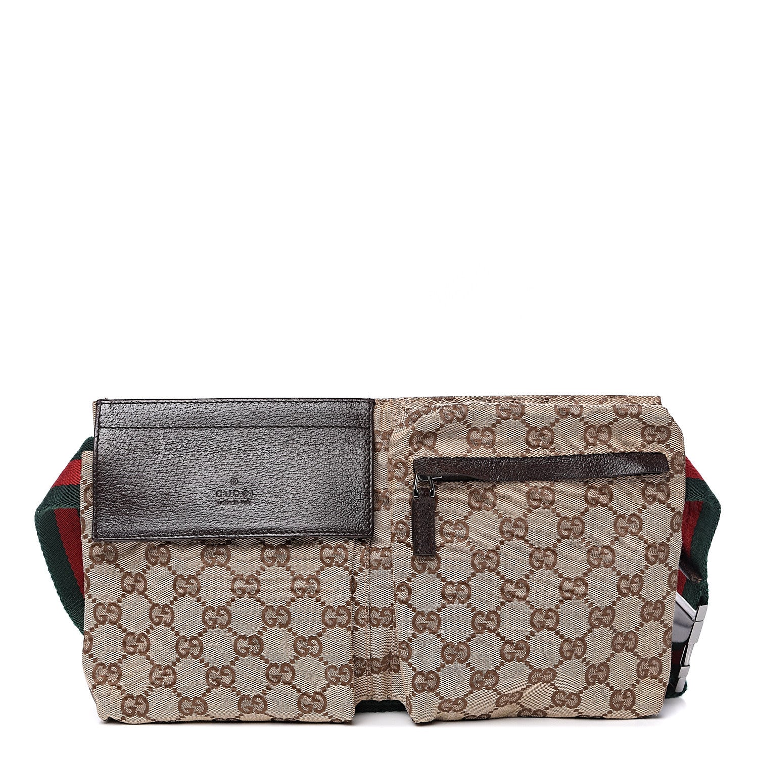 Gucci Monogram Web Belt Bag Dark Brown 1 of 7