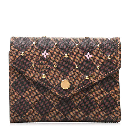Louis Vuitton Damier Ebene Studded Victorine Wallet 1 of 7