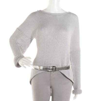 Louis Vuitton Metallic Leather Perforation Belt 90 36 Silver 2 of 7