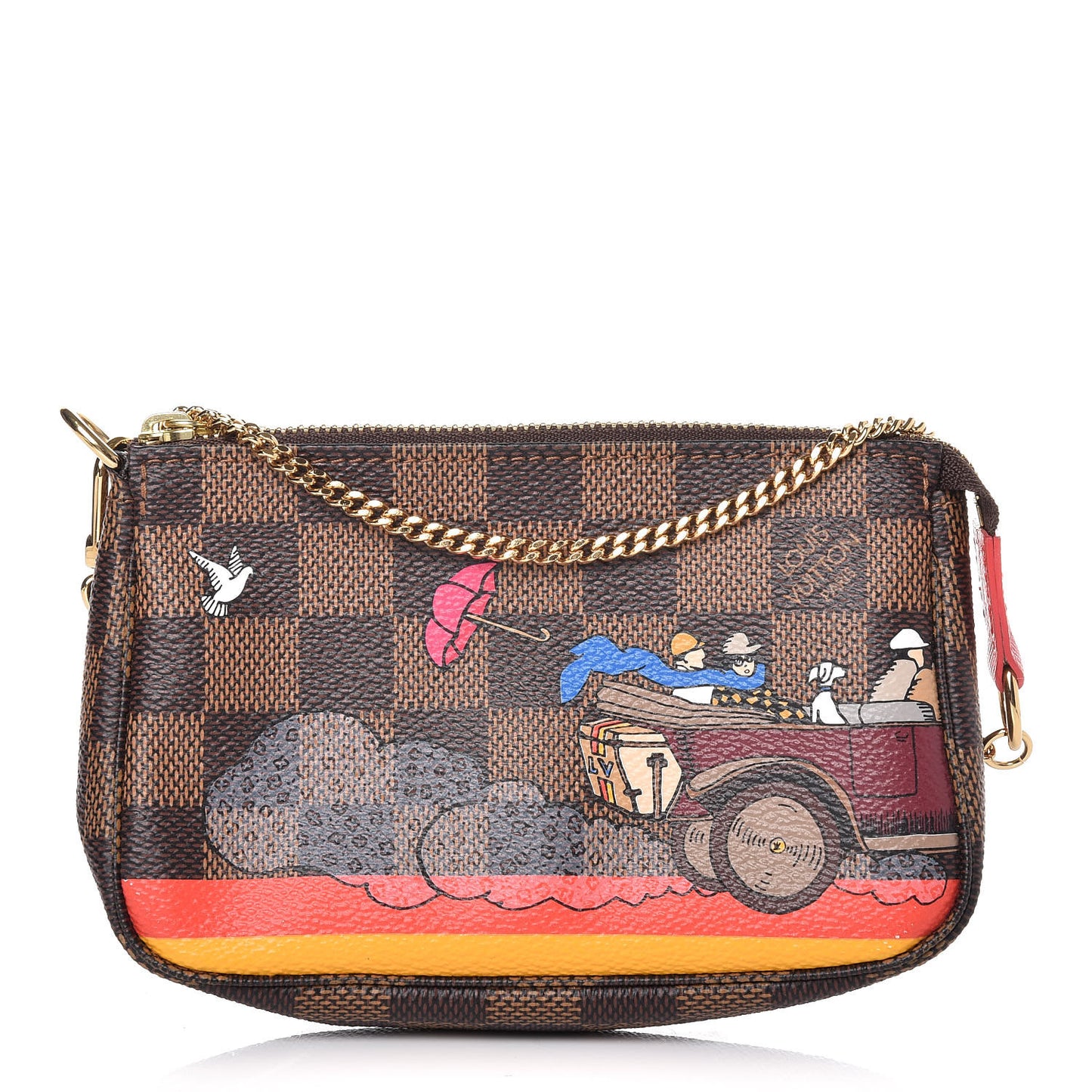 Damier Ebene 2015 Christmas Animation Mini Pochette Accessories