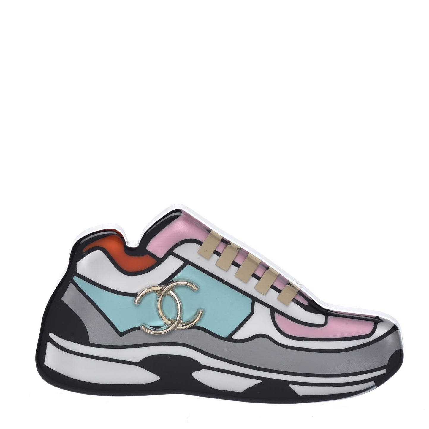Resin Icon Manga Sneaker Brooch Multicolor