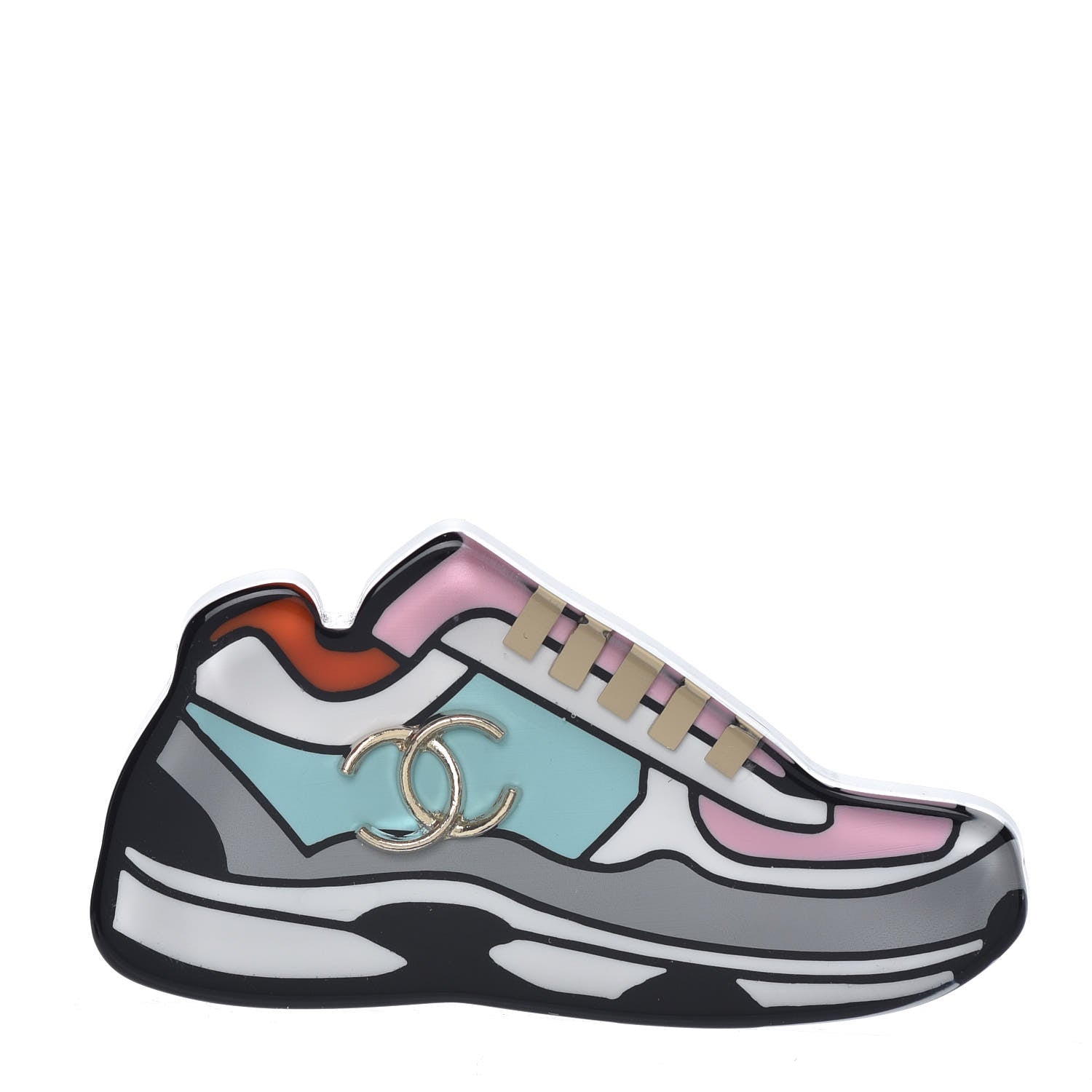 Chanel Resin Icon Manga Sneaker Brooch Multicolor 1 of 4