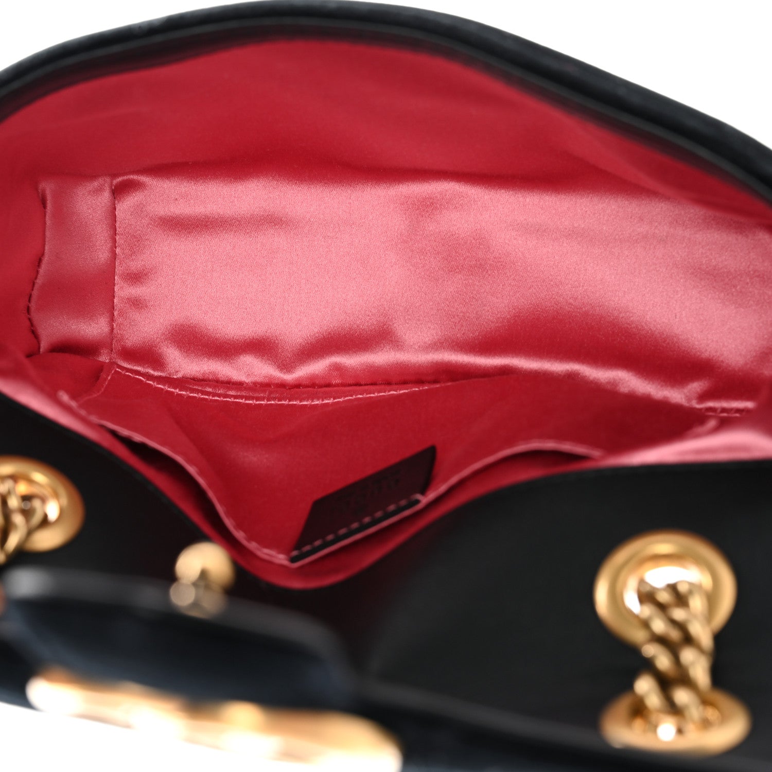 Gucci Velvet Matelasse Mini GG Marmont Shoulder Bag Black 5 of 10