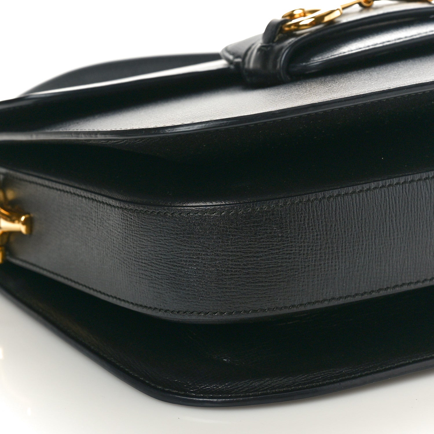 Gucci Azalea Calfskin Horsebit 1955 Shoulder Bag Black 9 of 10