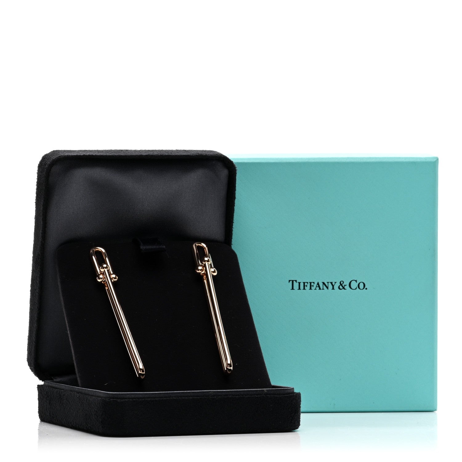 Tiffany 18K Rose Gold HardWear Double Long Link Earrings 5 of 5