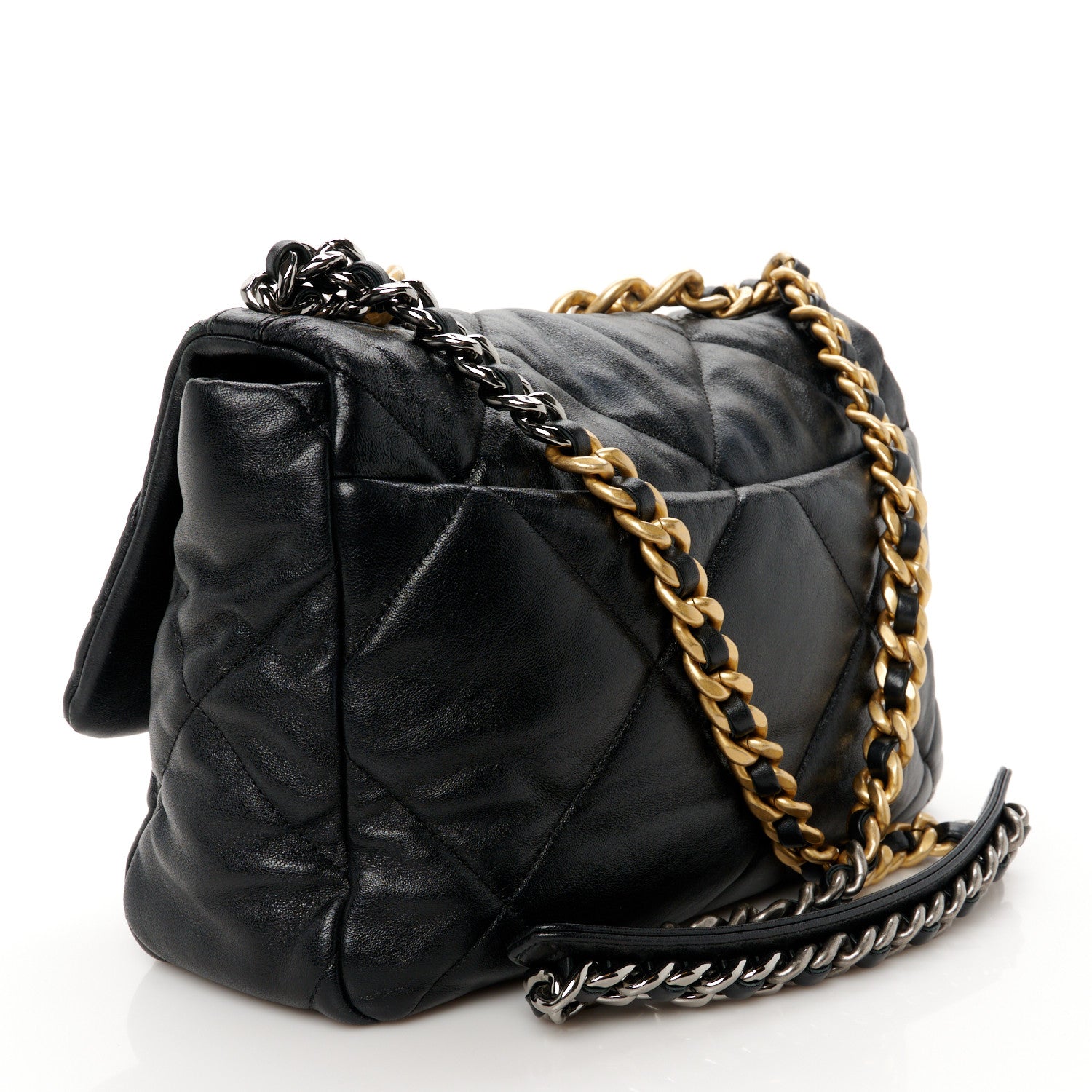 Chanel Lambskin Quilted Large Chanel 19 Flap Black 3 of 10