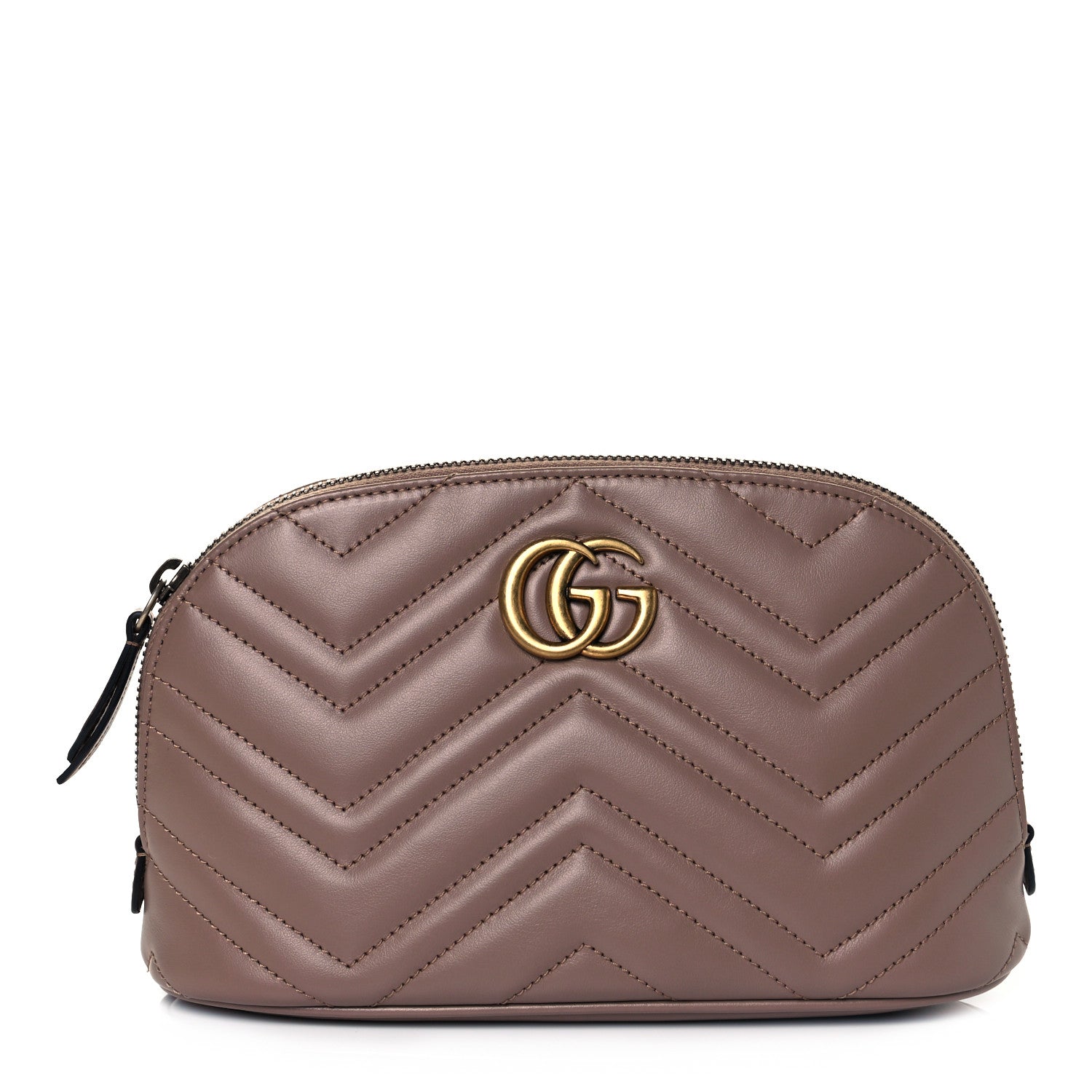 Gucci Calfskin Matelasse Large GG Marmont Pouch Cosmetic Case Porcelain Rose 1 of 10