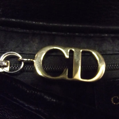 Christian Dior Leather Saddle Bag Black 10 of 11