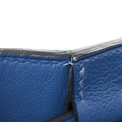 Hermes Evercolor Swift Sac Licol 17 Bleu Brighton White Black 11 of 13