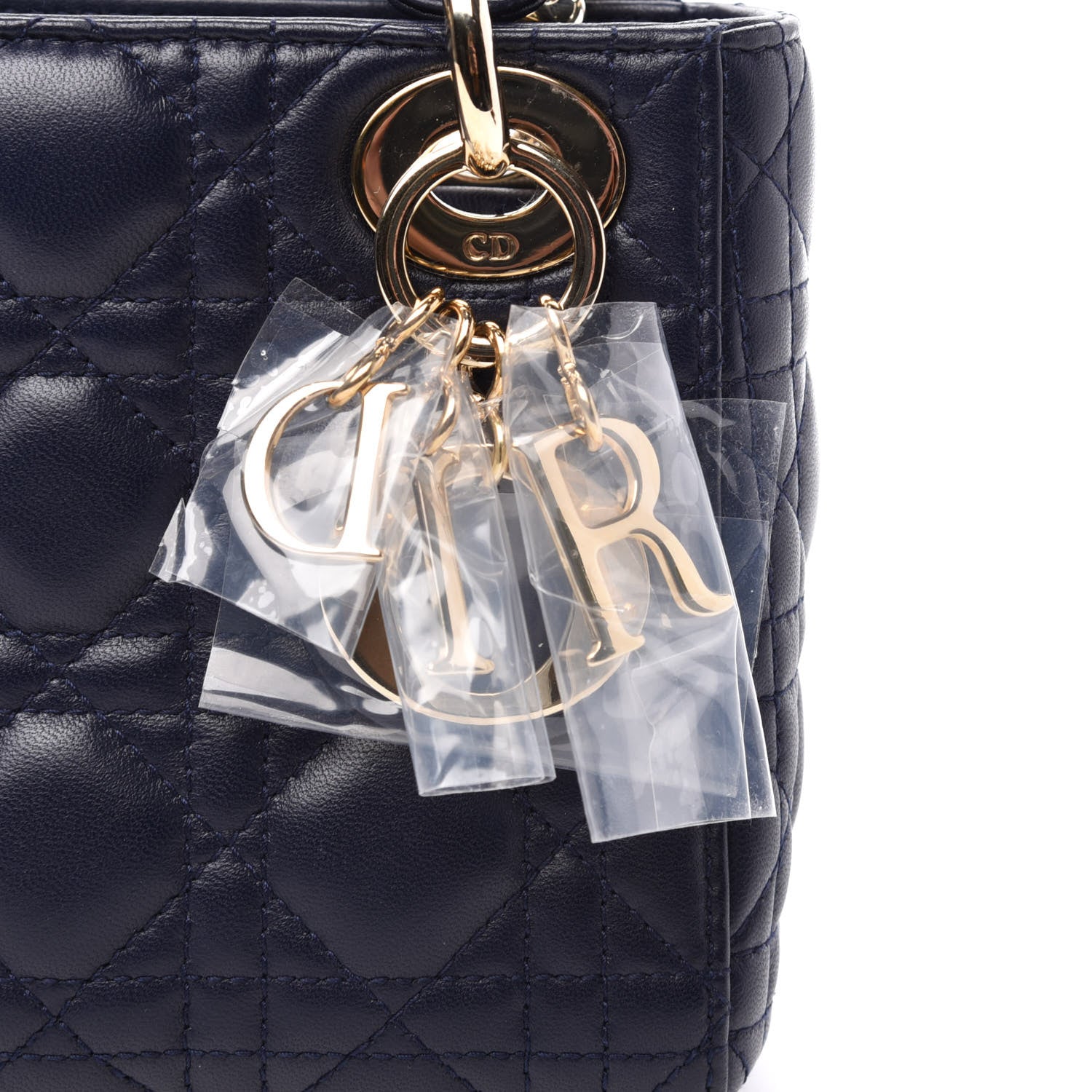 Christian Dior Lambskin Cannage Mini Lady Dior Navy Blue 11 of 11