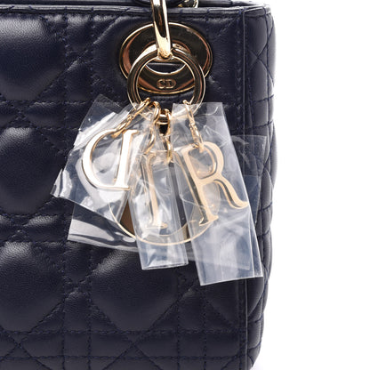 Christian Dior Lambskin Cannage Mini Lady Dior Navy Blue 11 of 11