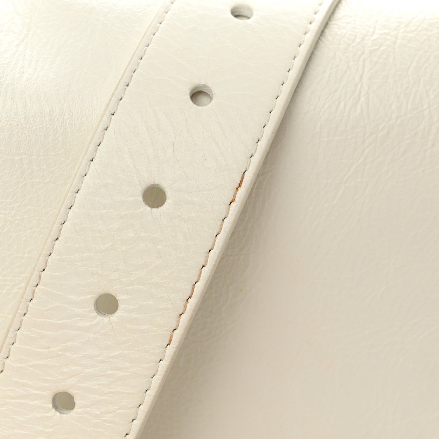 Peach Calfskin Large BB Soft Bag White