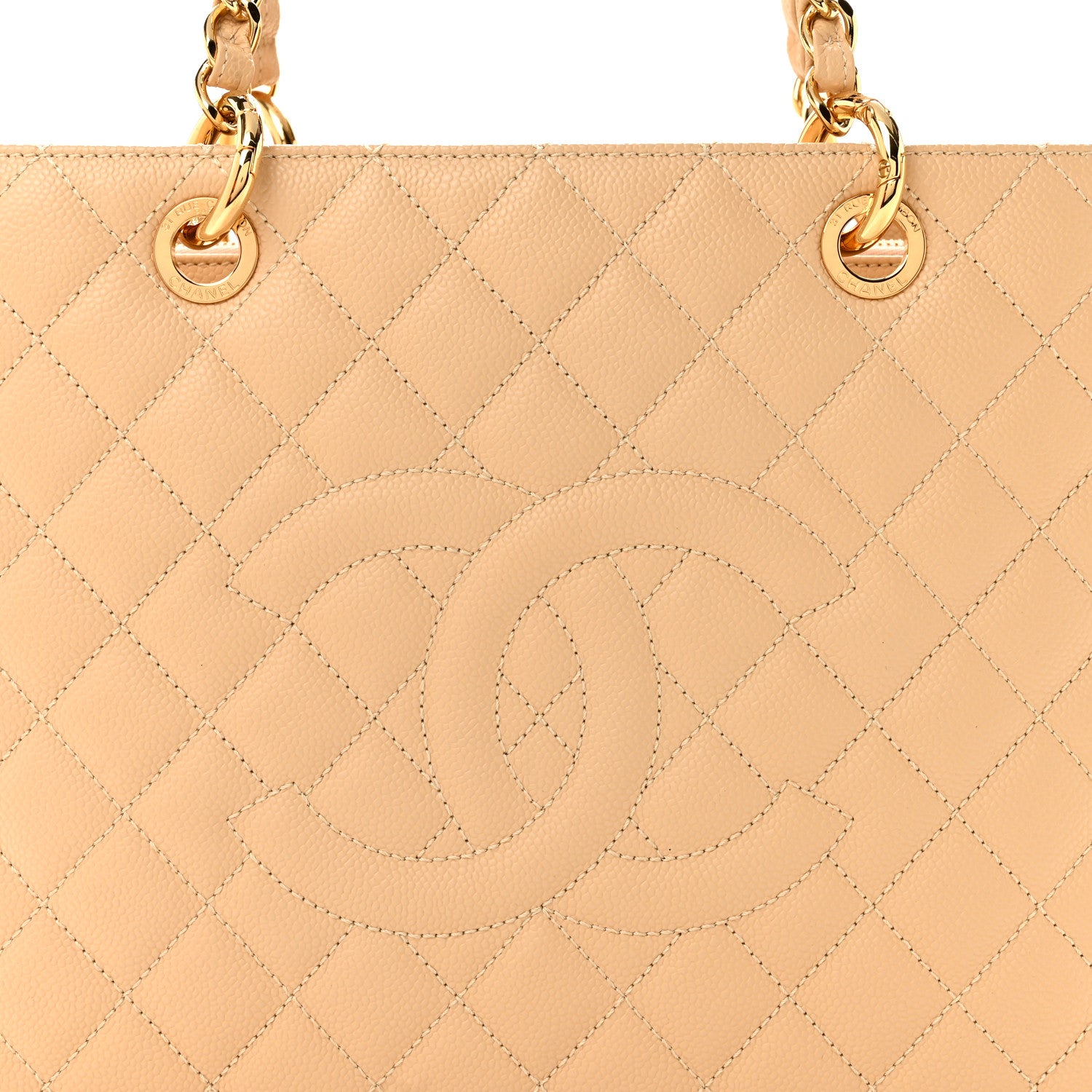 Chanel Caviar Quilted Grand Shopping Tote GST Beige Clair 8 of 10