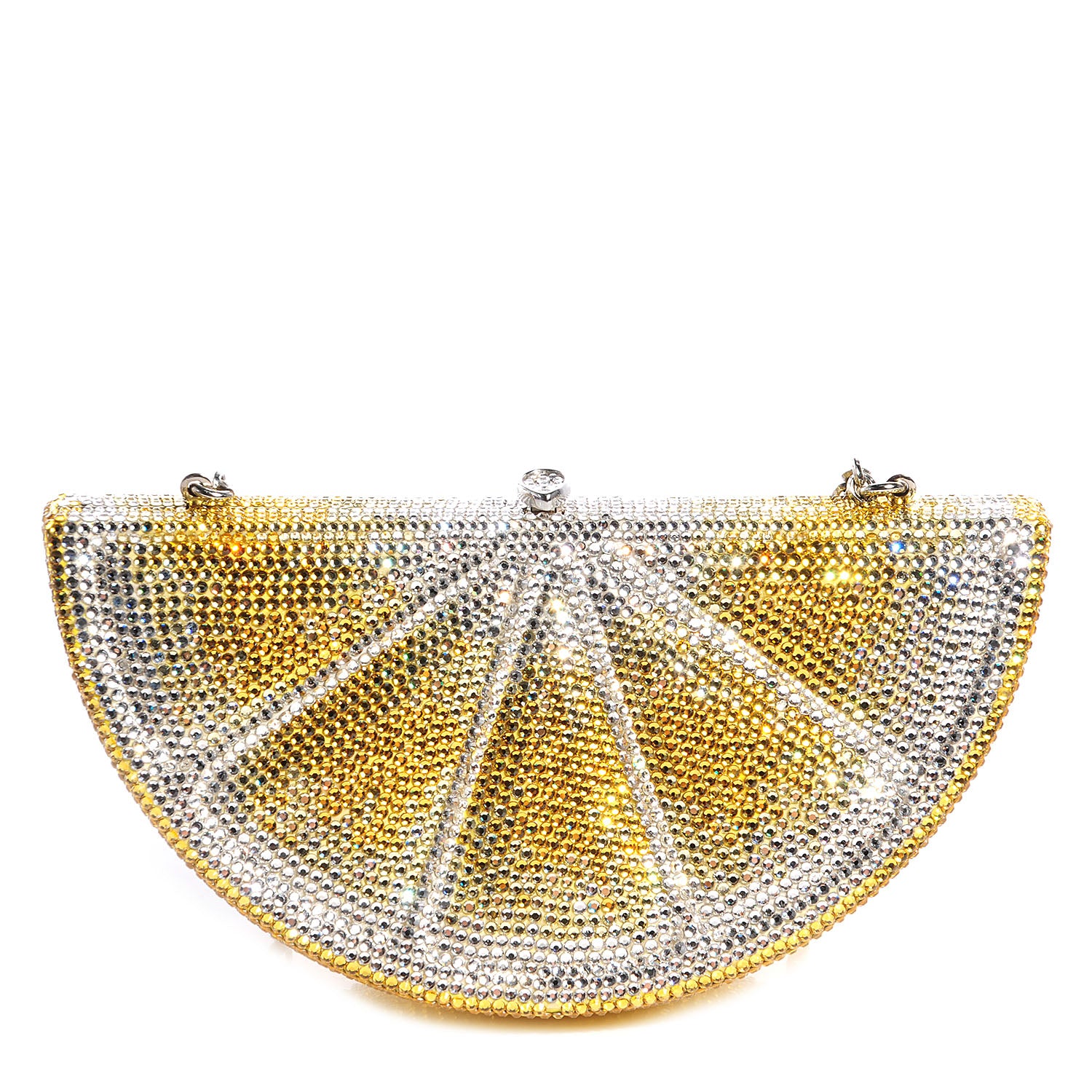 Judith Leiber Crystal Lemon Wedge Minaudiere Clutch 1 of 10
