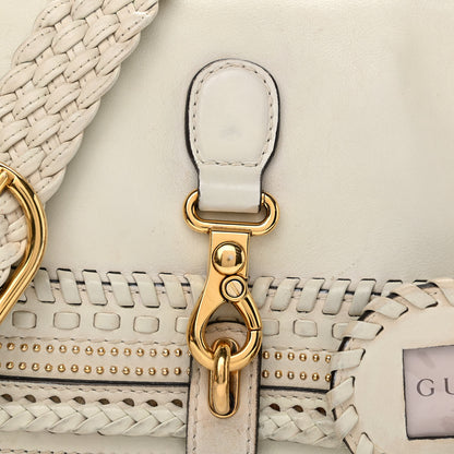 Gucci Calfskin Handmade Medium Flap Shoulder Bag Off White 8 of 14